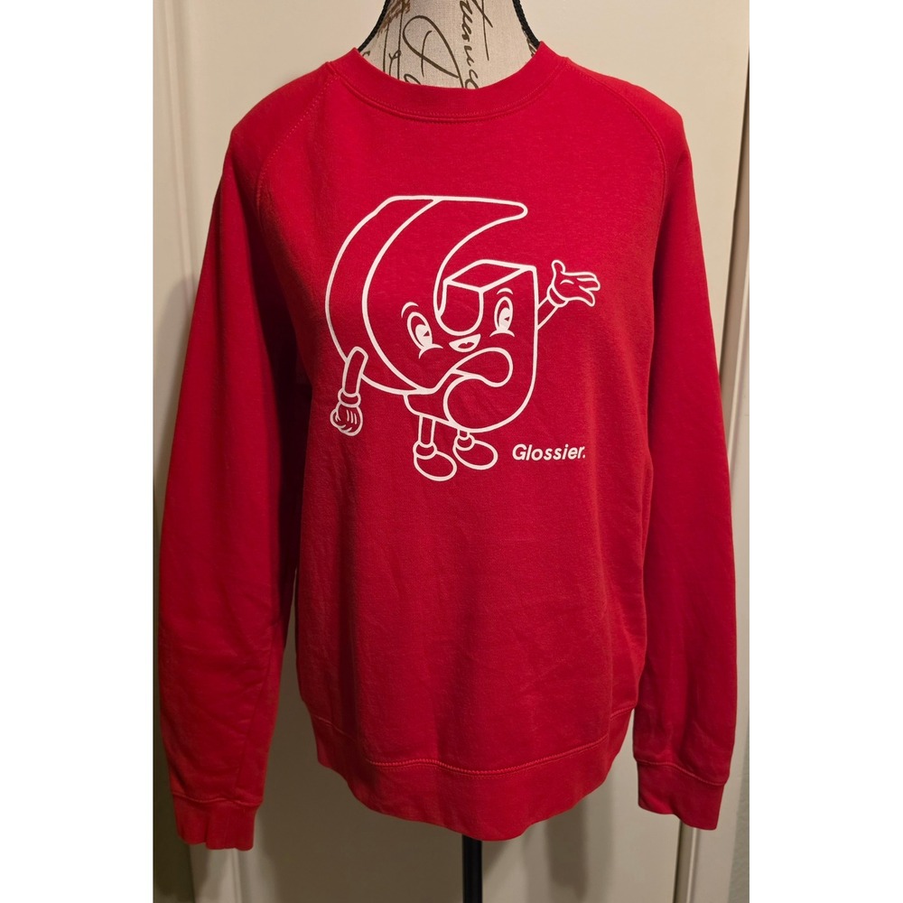 Glossier G Pal Red Sweatshirt Limited Edition Graphic Pullover Medium